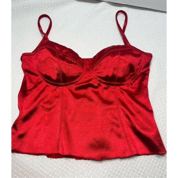 Princess Polly size 0 red satin corset style top *read notes* - Picture 2 of 12